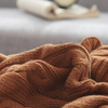 Maßgefertigter Kissenbezug aus 100 % Baumwolle mit Zopfmuster, Grobstrick und Knöpfen