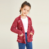 Little Fragrant Red Classic Design Langarm-Strickjacke für Mädchen