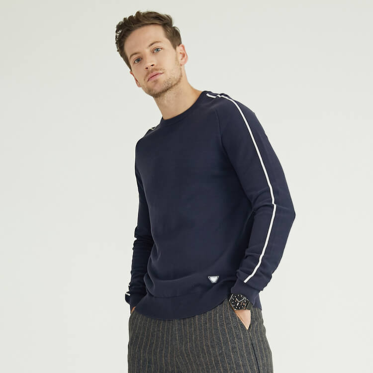 Neue Art gestrickter Pullover Tops Sweatshirt Winter Rundhals gestrickter benutzerdefinierter Pullover für Männer