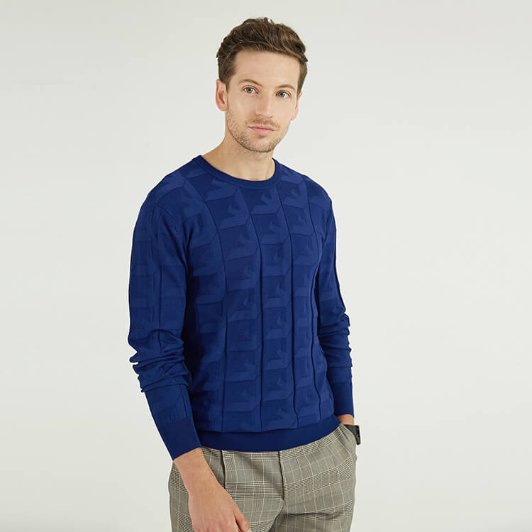 Neuer minimalistischer Design Kaschmir Herren Strickpullover