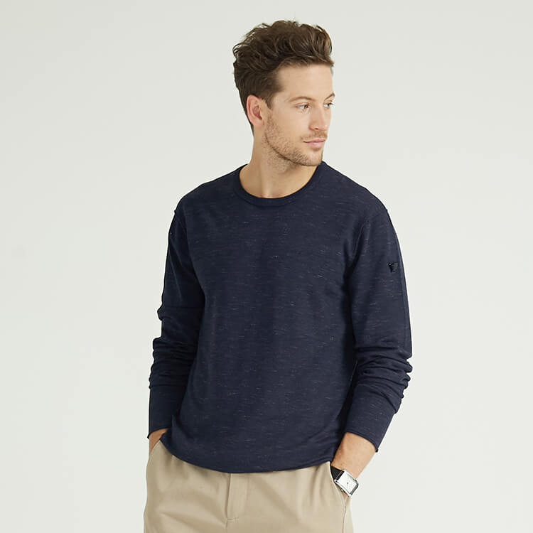 Neuer Stil, hochwertige, maßgeschneiderte Pullover mit Rundhalsausschnitt und langen Ärmeln in Übergröße für Herren