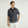 Benutzerdefinierte High-End-Woll-Yak-Mischung gerippte Strick-Poloshirts Golf-Shirts