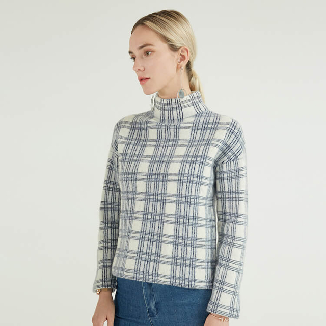 Plaid New Simple And Advanced Custom Hoodie Printing Sweatshirt Damen Pullover