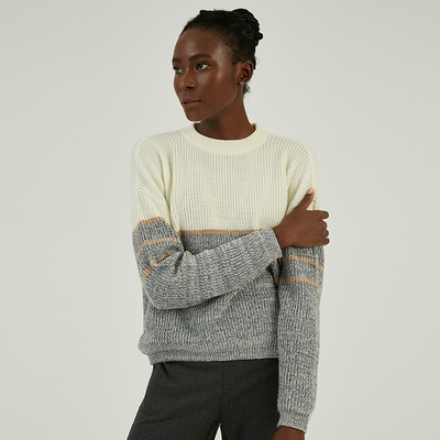 Anpassbarer Nylon-Acryl-Rundhals-Langarm-Strickpullover