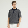 Benutzerdefinierte High-End-Woll-Yak-Mischung gerippte Strick-Poloshirts Golf-Shirts