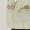 Benutzerdefinierte 100 % Kaschmir-Herbst-Winter-Frauen-Streifen-Strickpullover mit Rundhalsausschnitt