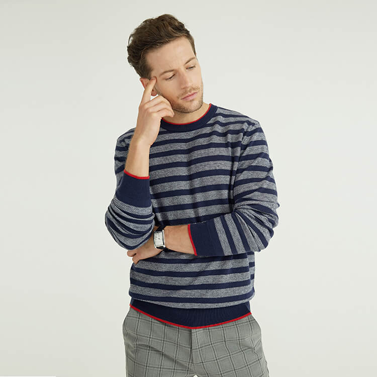 Personalisierte Pullvoer-Pullover aus 100 % Acryl mit Rundhalsausschnitt für Herren