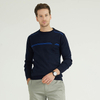 Einfaches modisches DesignRundhals-Strick-Intarsien-Jacquard-Herrenpullover