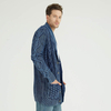 Benutzerdefinierte Winter Chunky Herren Zopfmuster Distressed Long Cardigan Coat