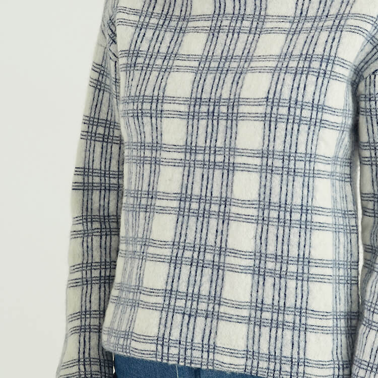 Karierter neuer einfacher und erweiterter benutzerdefinierter Hoodie-Druck-Sweatshirt-Frauen-Pullover