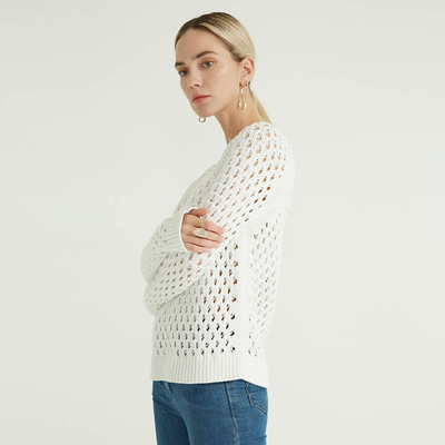 2023 Cut-out-Design im westlichen Stil und einfache Designer-Wollkehrmaschine für Frauen